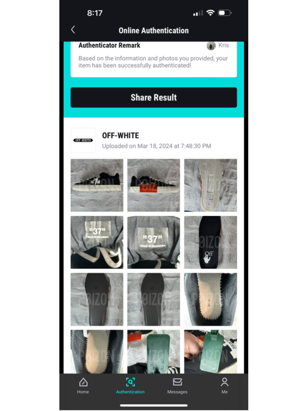 Authenticated Off-White Canvas Vulcanized Low-Top Sneakers Size 37 Shoes Womens - Picture 4 of 9
